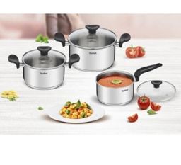 Set Batterie De Cuisine 6Pcs En Inox Tefal E308S674