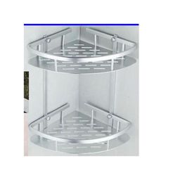 Étagère de coin de salle de bain 2 niveaux   brillant