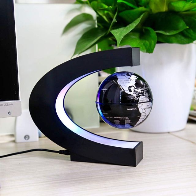 Globe magnétique en lévitation avec lumière LED | Cadeau technologique original pour homme ou père
