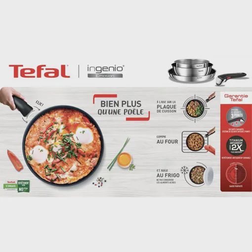 Tefal Set Batterie De Cuisine 8Pcs Ingenio Emotion  L8968S04