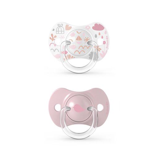 Suavinex Sucette en silicone 0-6 mois Rose  Bleue