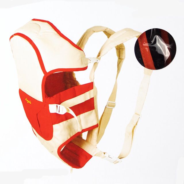 Angelo Porte bébé kangourou Beige &amp; Rouge
