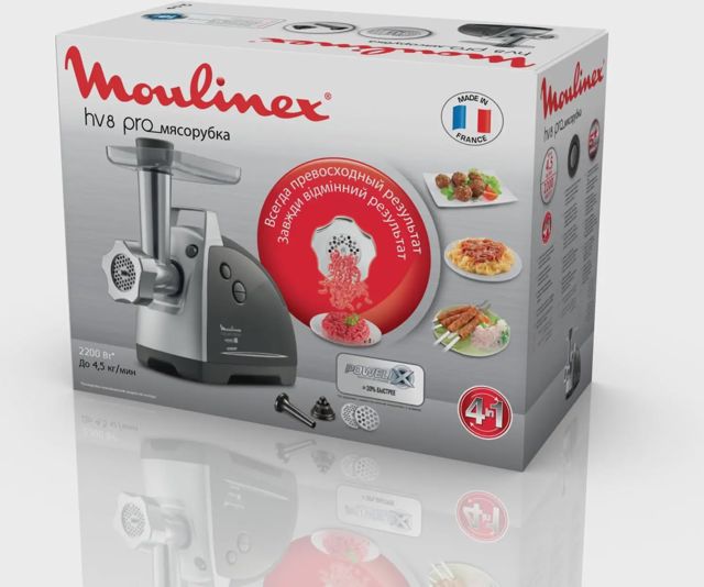 Moulinex Hachoir viande 220W  HV8 ME620132 Noir