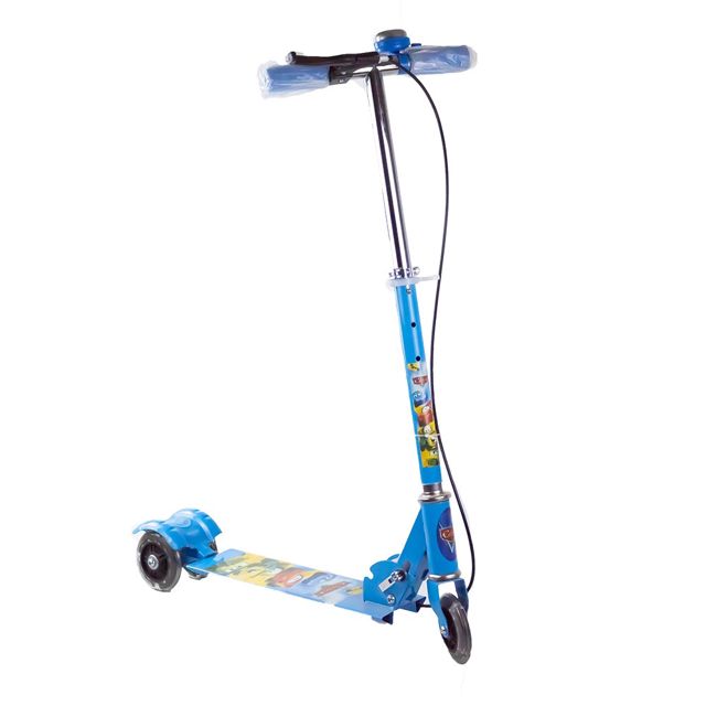 Trottinette Cars Enfants 3 roues  avec frein a main aluminum