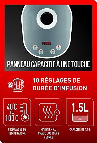 Tefal Théière Tastea machine à thé 1.5litre  bj551b1