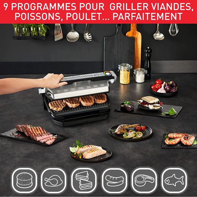 Tefal optigrill+ panineuse xl +plat gratin GC724D12