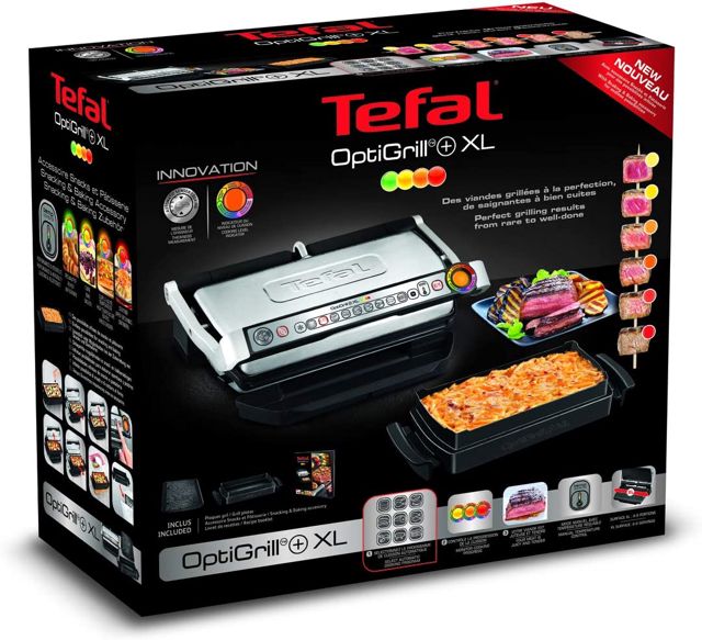 Tefal optigrill+ panineuse xl +plat gratin GC724D12