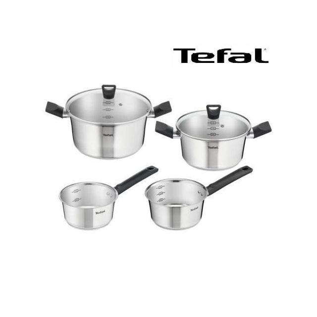 Tefal Série De 6 Pièces Faitouts  Et Casseroles Argent