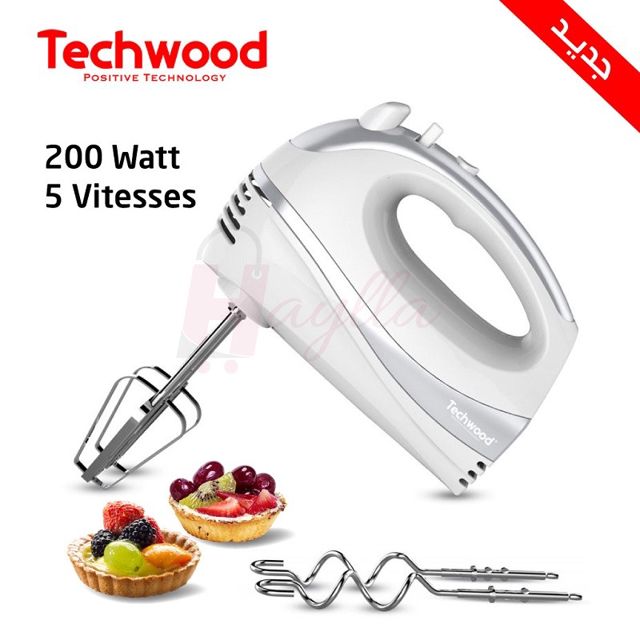 Techwood  batteur à mains 200 W blanc tmm-8001