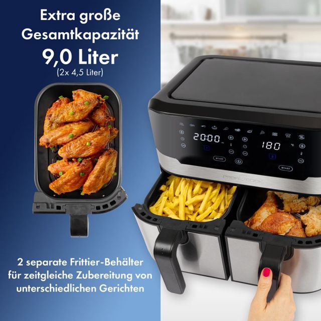Proficook double friteuse à écran tactile  PC-FR 1242 H