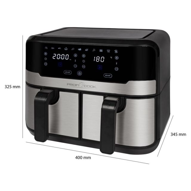 Proficook double friteuse à écran tactile  PC-FR 1242 H
