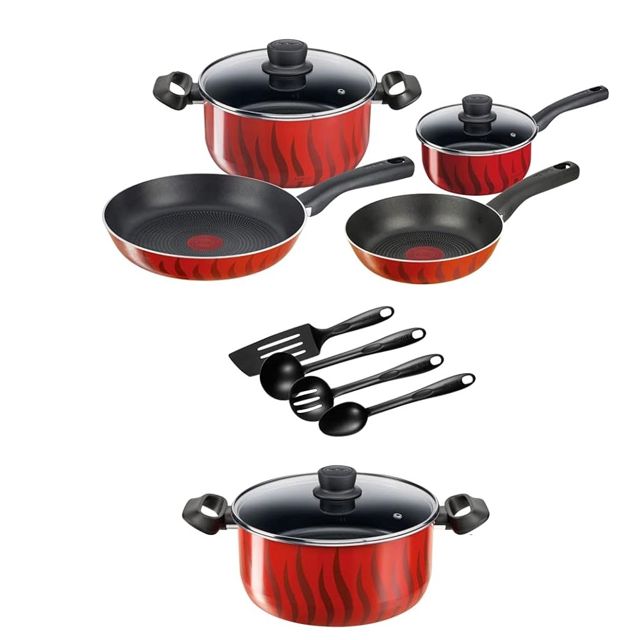 Tefal batterie de cuisine  G6 tempo flame 12 pièces C3079282