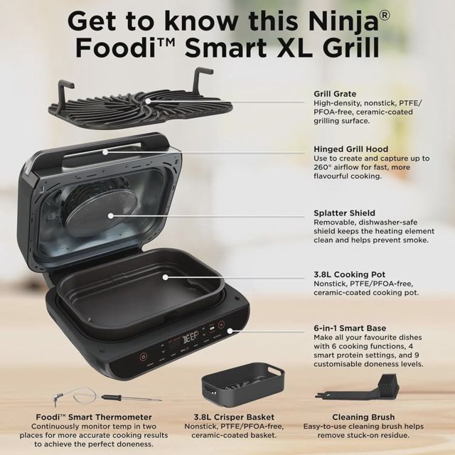 Ninja foodi friteuse smart xl grill et air fryer  AG551