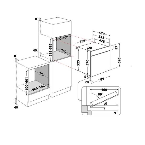 Whirlpool four pyrolyse encastrable inox OMR581RR1X