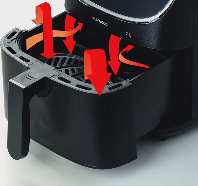 Kenwood airfryer  friteuse digital 7L 1800W  HFM80.000SS