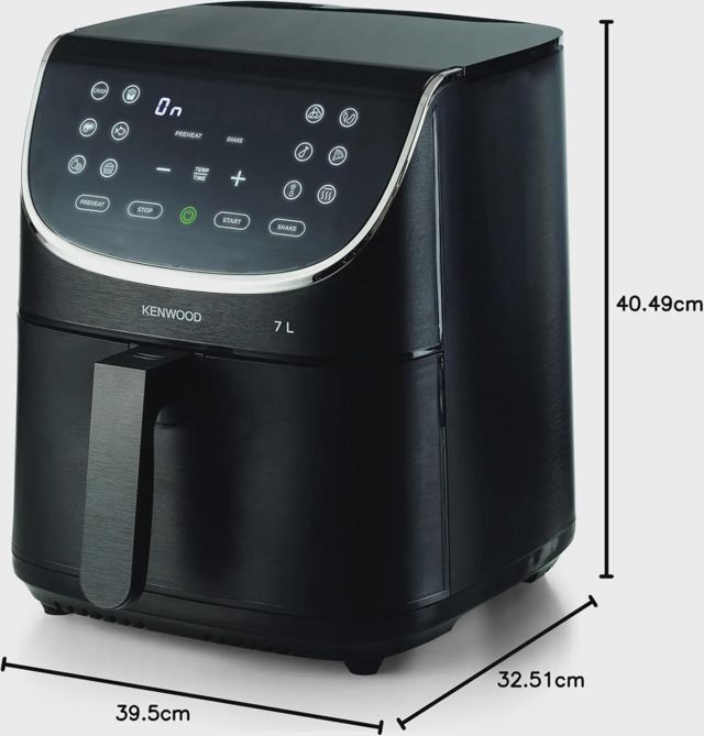 Kenwood airfryer  friteuse digital 7L 1800W  HFM80.000SS