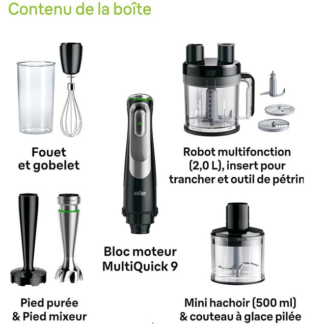 Braun multiquick 9 mixeur plongeant MQ 9187XLI