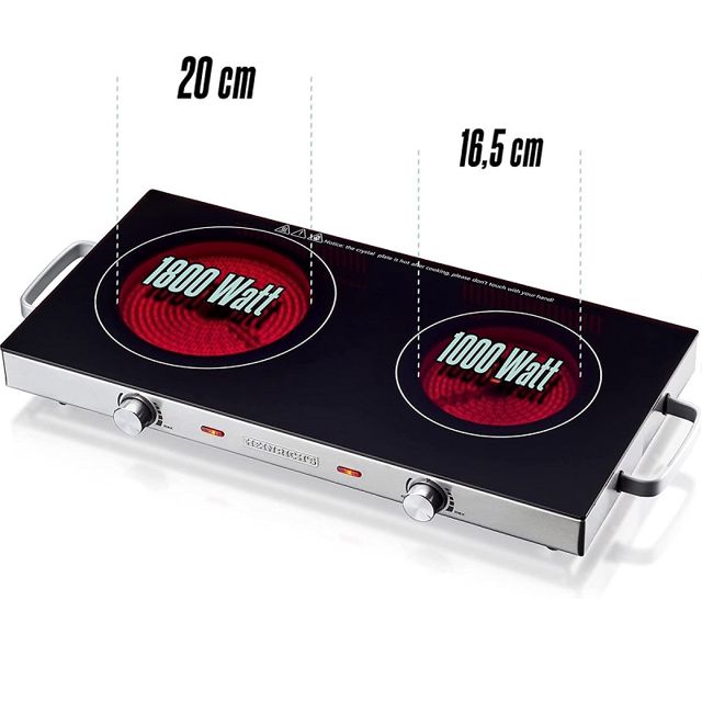 HEINRICH'S double plaque de cuisson HDK 8696