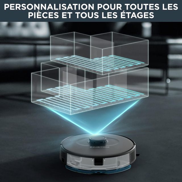 Rowenta aspirateur robot  nettoyage 4en1 RR8585WH