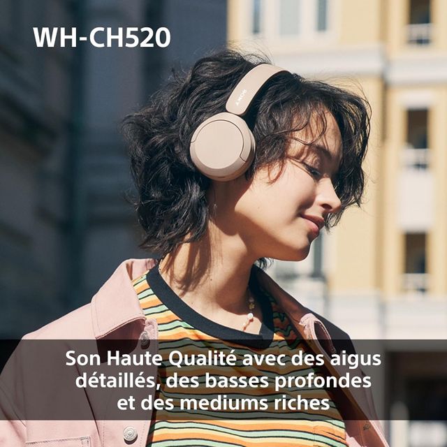 Sony casque bluetooth sans fil noir WH-CH520
