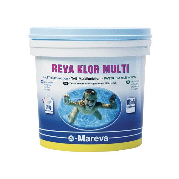 Mareva reva  clor multi   pour piscine  250G  5KG