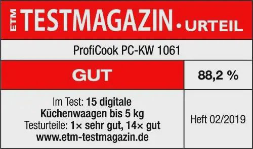 Proficook  Pc-Kw 1061 Balance De Cuisine inox