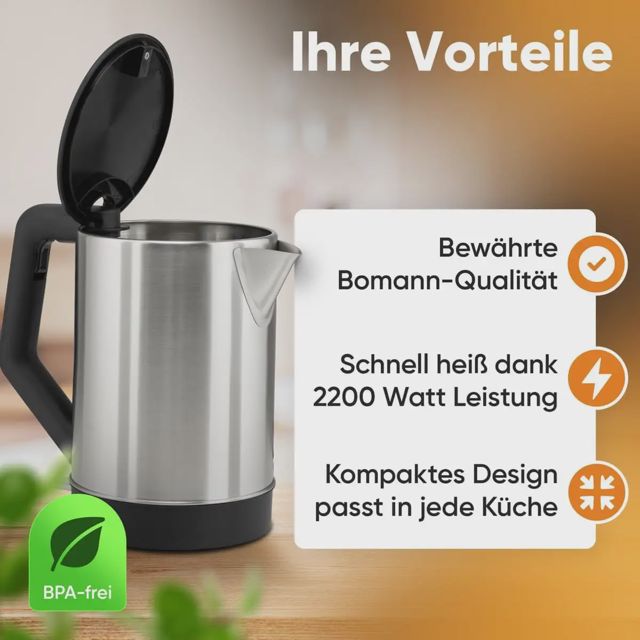 Bomann  WKS 3002 CB Bouilloire Inox 1.5L 2200W