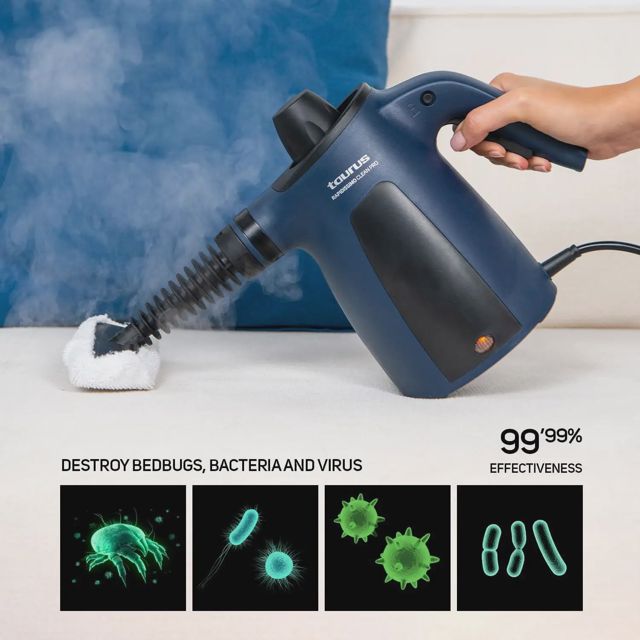 TAURUS Rapidissimo Clean Pro  Nettoyeur Vapeur  Bleu 1050 W