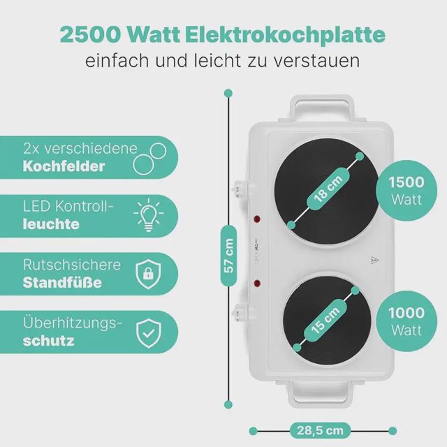 Double plaque de cuisson clatronic dkp3583