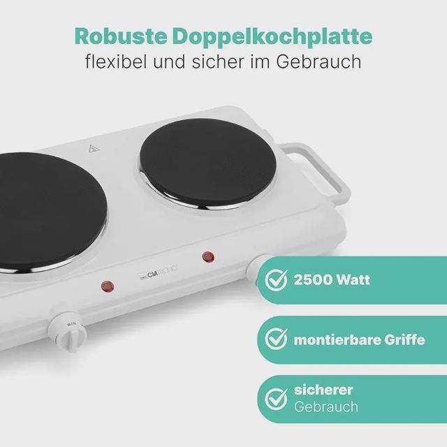 Double plaque de cuisson clatronic dkp3583