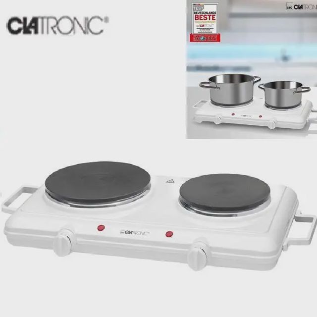 Clatronic Double Plaque De Cuisson  Dkp 3583  2500 W  Blanc