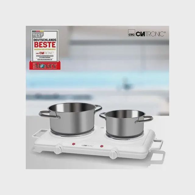 Clatronic Double Plaque De Cuisson  Dkp 3583  2500 W  Blanc