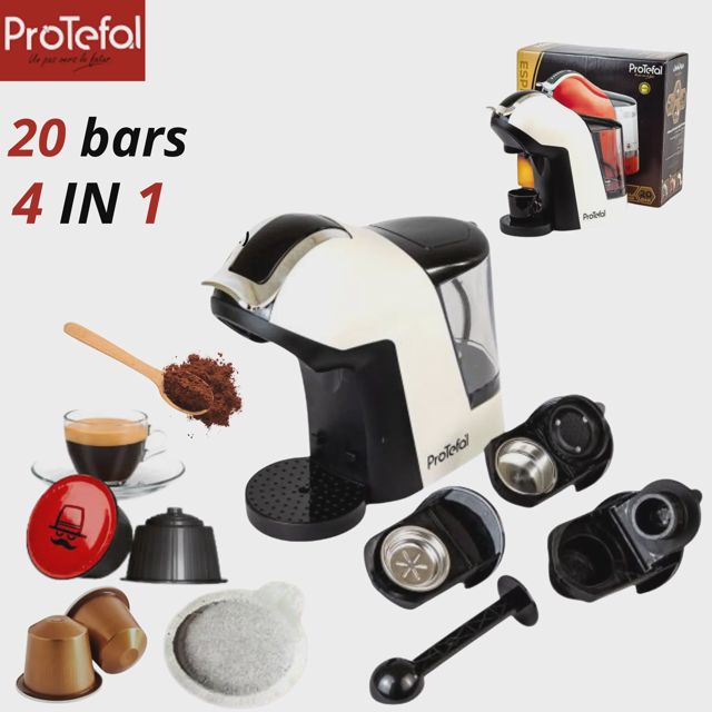 Protefal machine à café  cafetiere 20 bars 4 en 1 EM-308 B