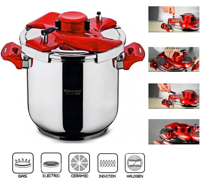 Hascevher cocotte minute 7 litres autocuiseur 26 cm