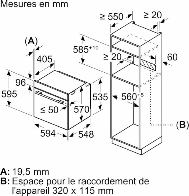 Bosch  Four  Encastrable Série 6  pyrolyse  HBG579BS3F