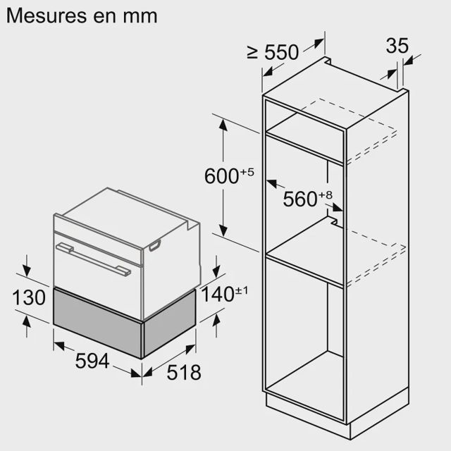 Siemens tiroir chauffant iQ700  BI710C1B1