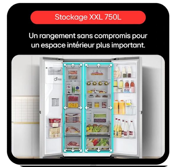 Réfrigérateur Américain LG GSLC40EPFE  638 L