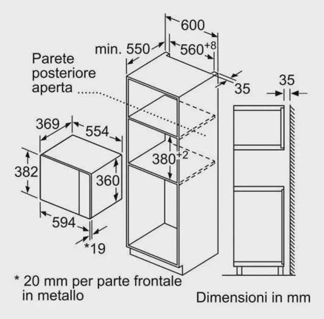 Bosch  Micro ondes encastrable  Série 6  BFL554MB0