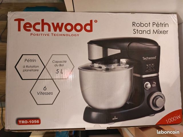 Techwood pétrin multifonction  5L 1000w TRO-1056