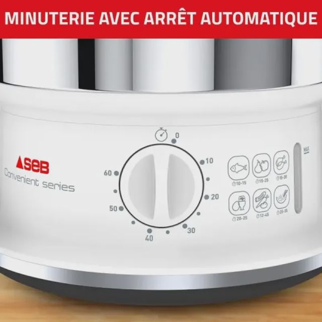 Seb  Cuiseur vapeur VC145100 Capacité bol 6 L Minuteur