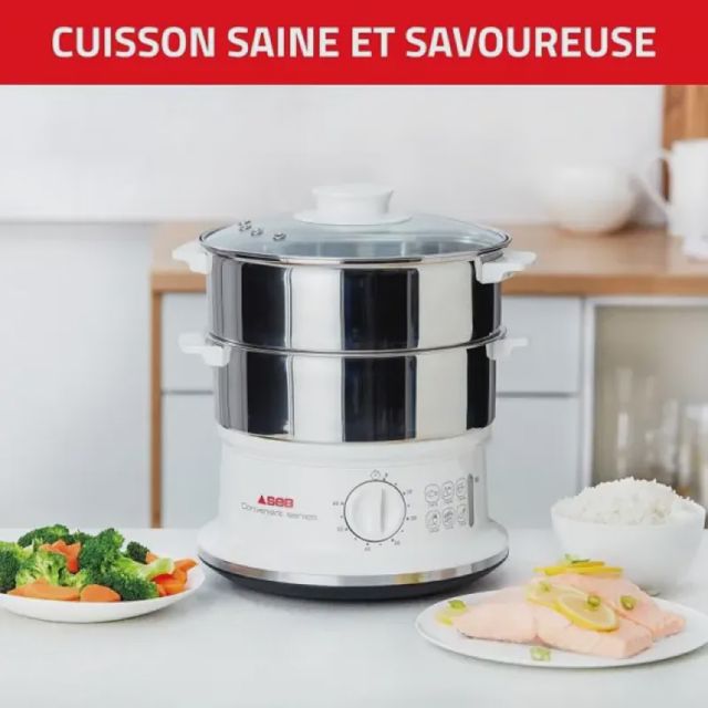 Seb  Cuiseur vapeur VC145100 Capacité bol 6 L Minuteur