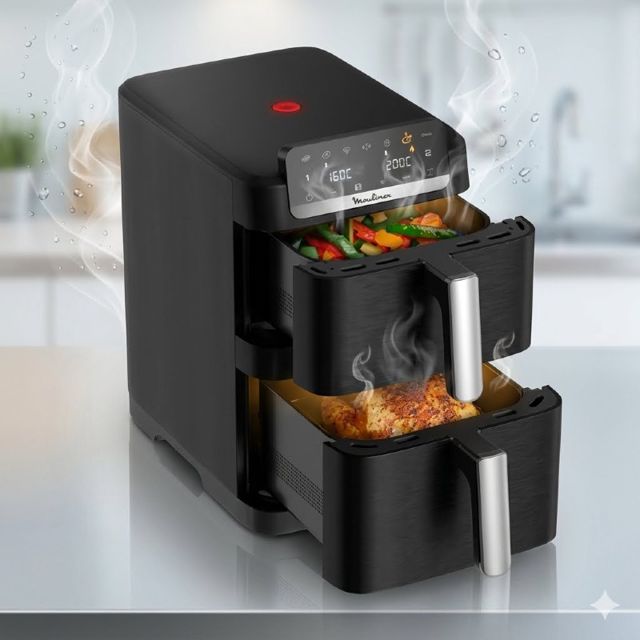 Moulinex  friteuse Air Fryer Crispy Stack 10 L EZ7528F