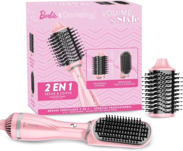 Demeliss 21375   Brosse Soufflante Barbie Volume & Style 1200W