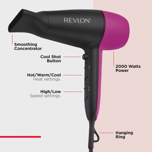 Revlon  RVDR5347 Easy Heat  Sèche cheveux 2000W Ionique