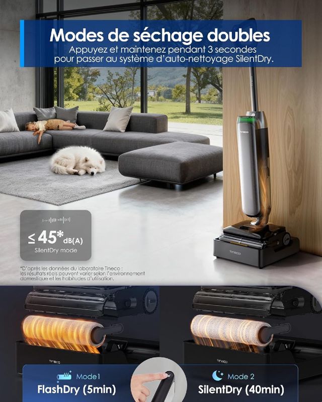 Tineco Floor One S9 Artist Steam Pro  HyperSteam à 160°C 90Mi