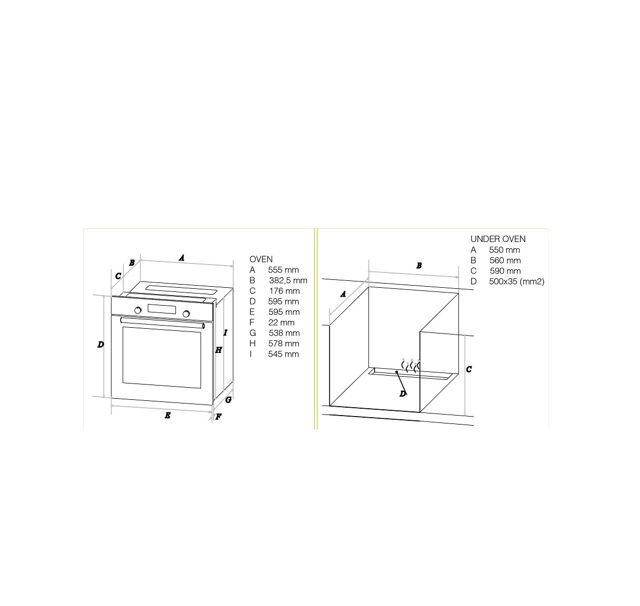 PROFF F608 Four encastrable  Mix 60CM INOX