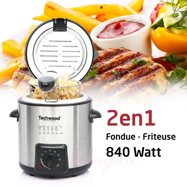 Techwood Friteuse Fondue  2en1 1 L 840W TFF 99i