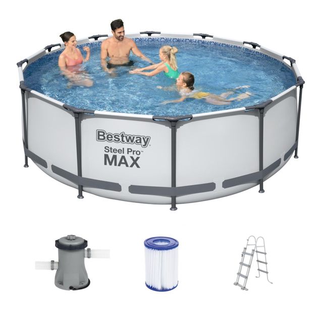 Bestway piscine hors sol ronde Steel  56418