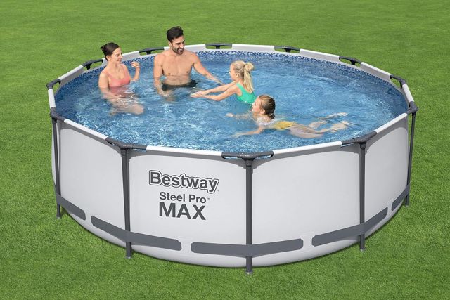 Bestway piscine hors sol ronde Steel  56418