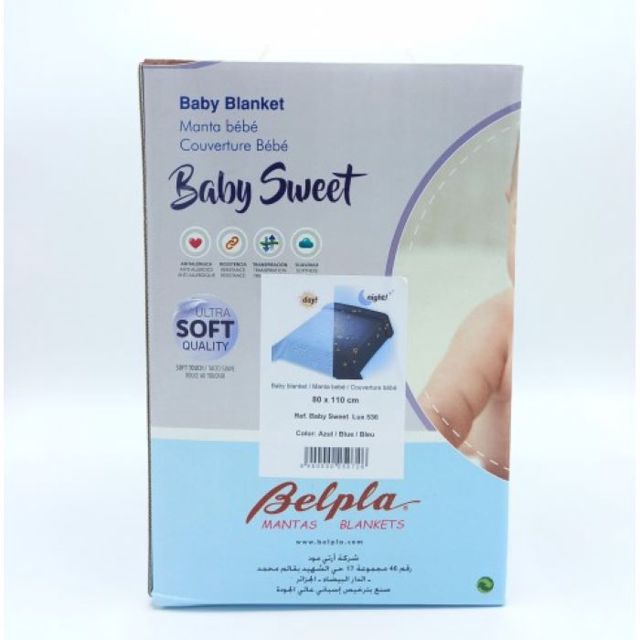 Baby Sweet Belpla  Couverture berceau  80x100cm